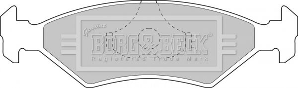BORG & BECK Комплект тормозных колодок, дисковый тормоз BBP1118